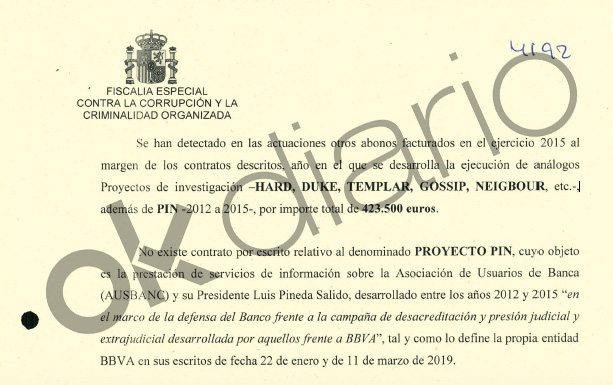 González pagó a Villarejo 423.500 € de las arcas del BBVA por espiar a Inda y a varios empresarios