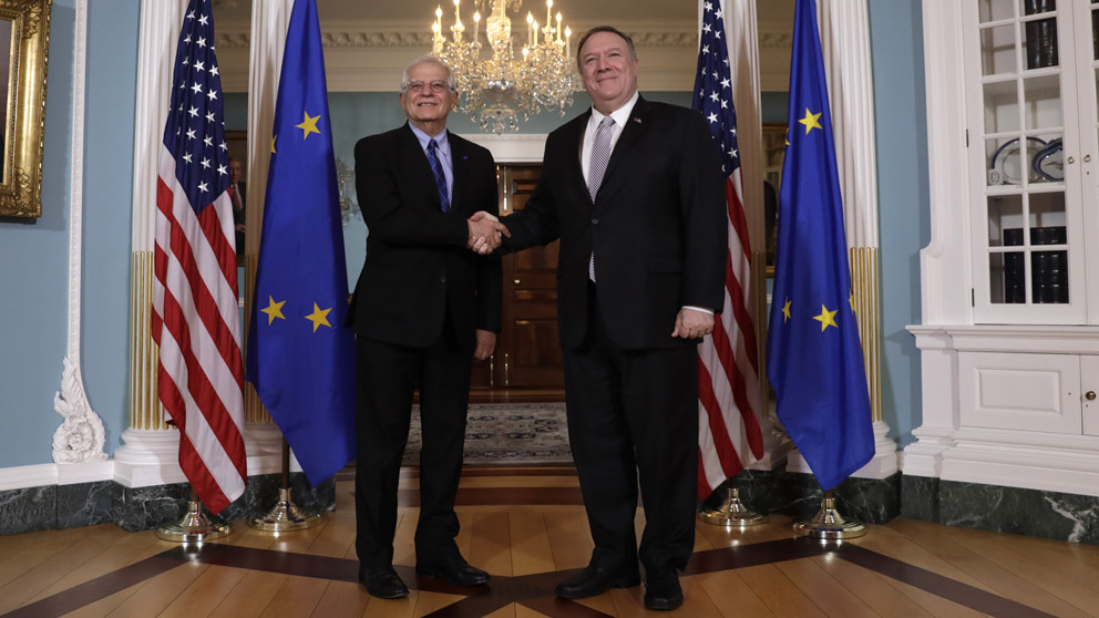Josep Borrell y Mike Pompeo en Washington (Foto: EP)