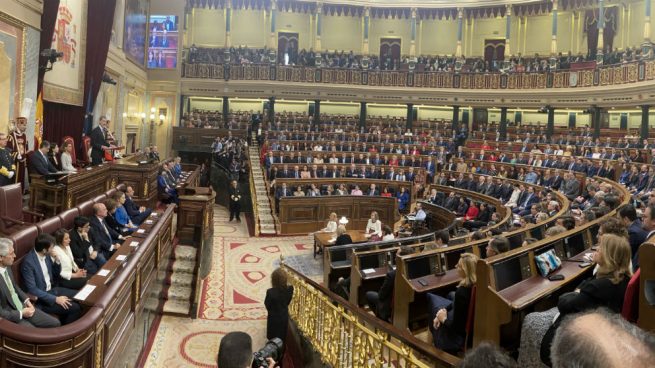 Sesión constitutiva de las Cortes para la XIV Legislatura. (Foto: EP)