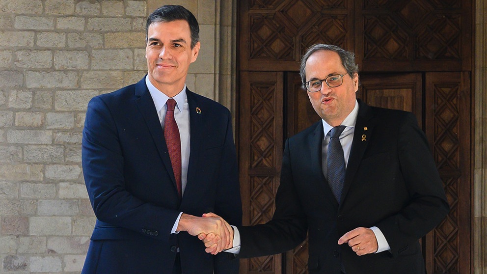 Pedo Sánchez y Quim Torra en su última reunión.