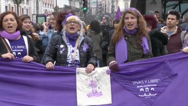Aquelarre feminista en Madrid.