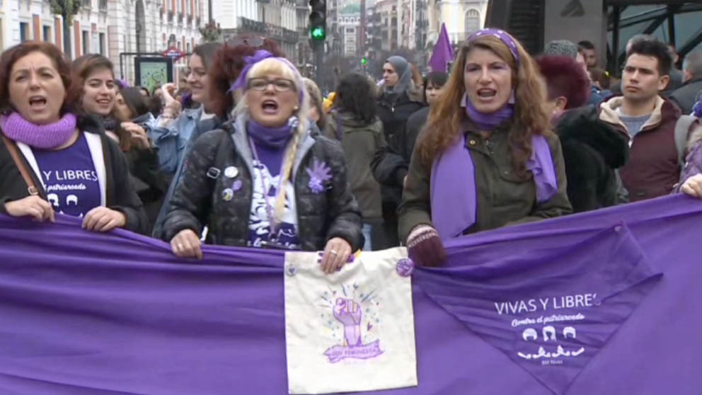 Aquelarre feminista en Madrid.