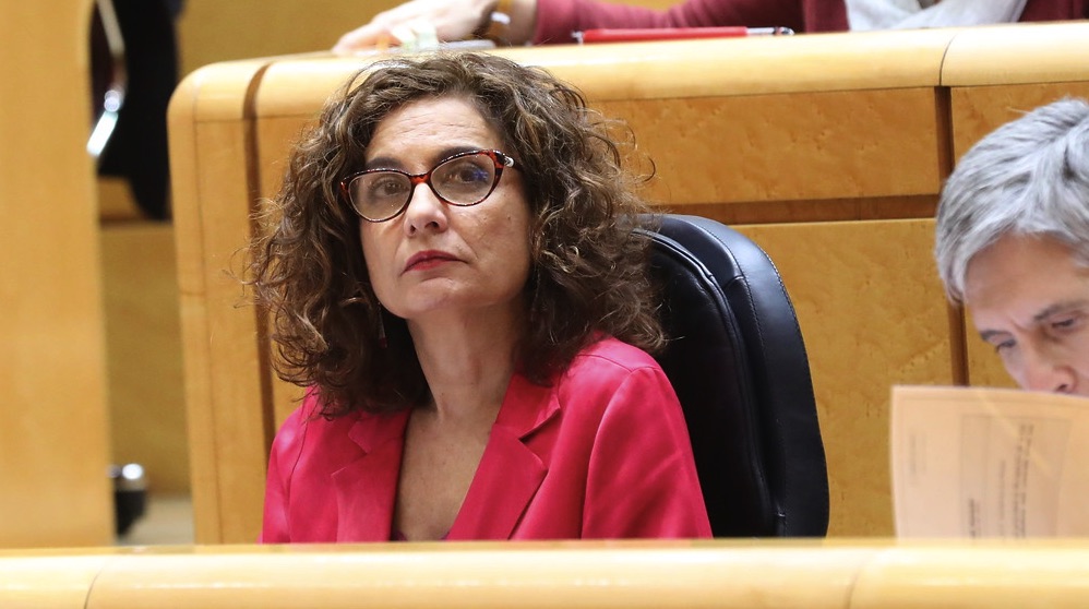 María Jesús Montero en el Senado. (Foto: PSOE)