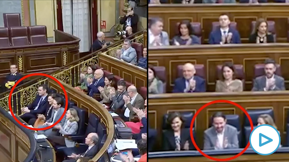 Pedro Sánchez no ha aplauido la primera intervención del vicepresidente Iglesias en el Congreso