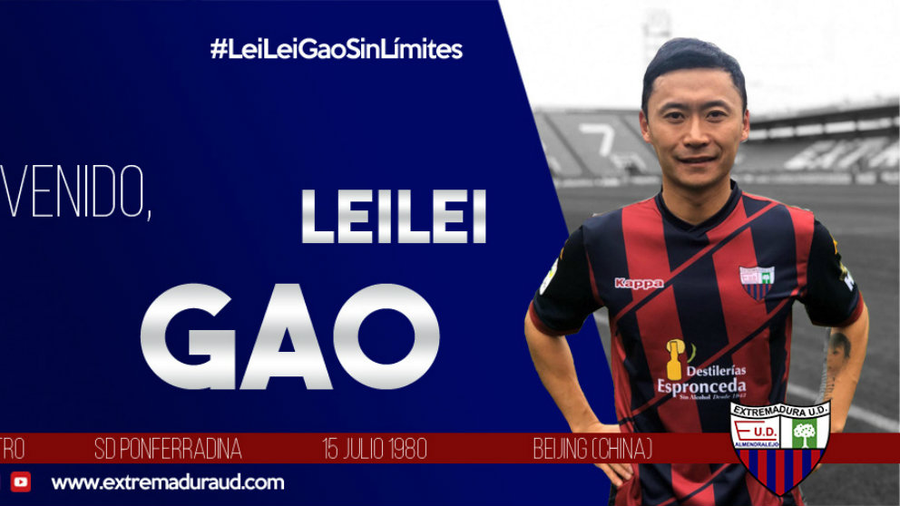 Leilei Gao, nuevo fichaje del Extremadura. (@EXT_UD)