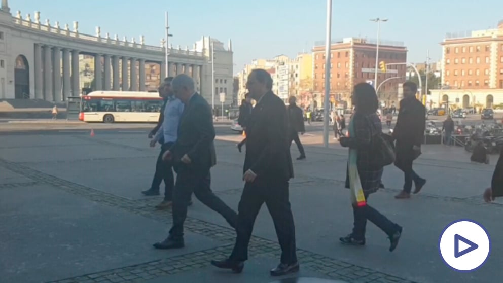 Quim Torra a su llegada a la reunión con los organizadores del Mobile.