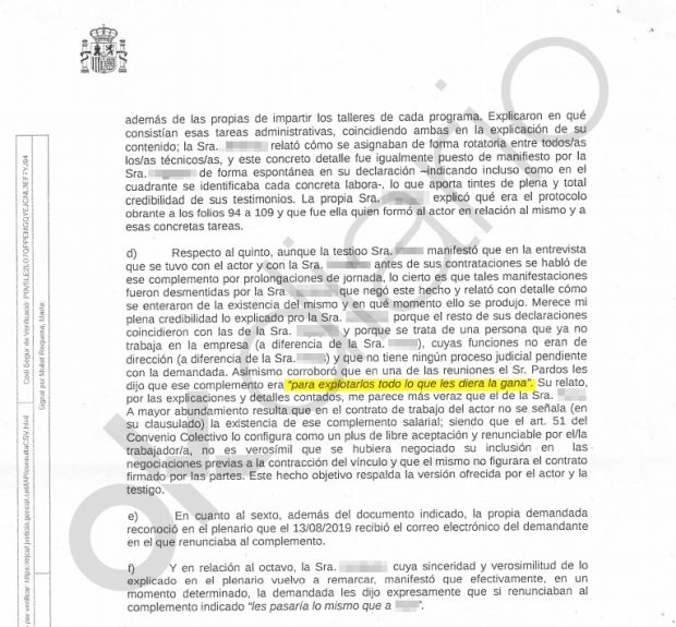 Extracto de la sentencia contra Adicae, a la que ha tenido acceso OKDIARIO.