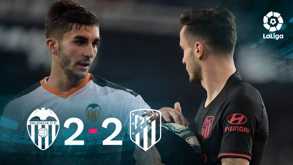 Valencia y Atlético empataron en Mestalla. (AFP)