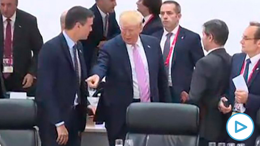 Pedro Sánchez y Donald Trump, en la Cumbre del G-20 de 2019 en Osaka.