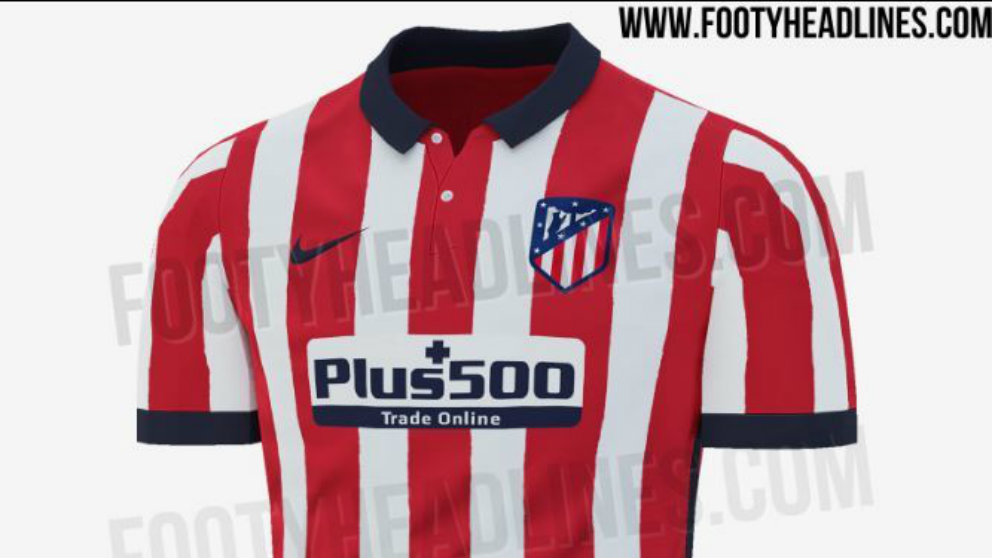 Posible camiseta del Atlético de Madrid para la temporada 2020-2021. (Footy Headline)