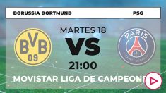 Champions League 2019-2020: Borussia Dortmund – PSG | Horario del partido de fútbol de Champions League.