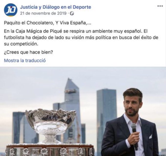 La empresa del ‘Barçagate’ criticó a Piqué por su Copa Davis a la española