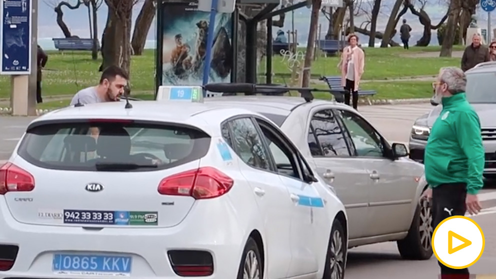 Pelea entre un hincha del Racing y un taxista