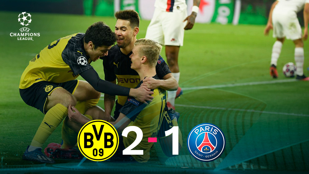 Haaland dio la victoria al Dortmund contra el PSG. (AFP)
