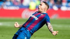Roger Martí con el Levante. (@LevanteUD)