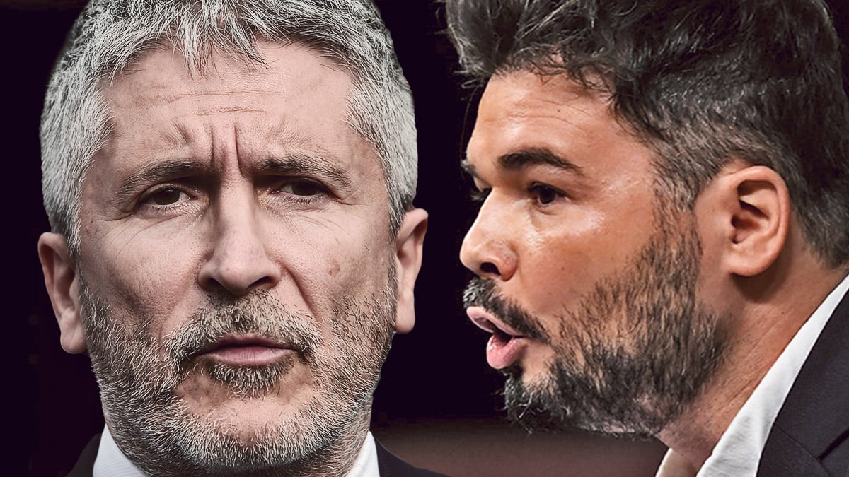 El ministro del Interior, Fernando Grande-Marlaska, y el diputado de ERC Gabriel Rufián.