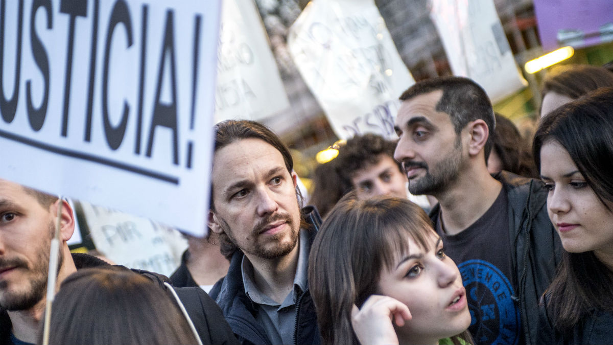 Pablo Iglesias en la huelga feminista del 8M (Foto: Podemos)