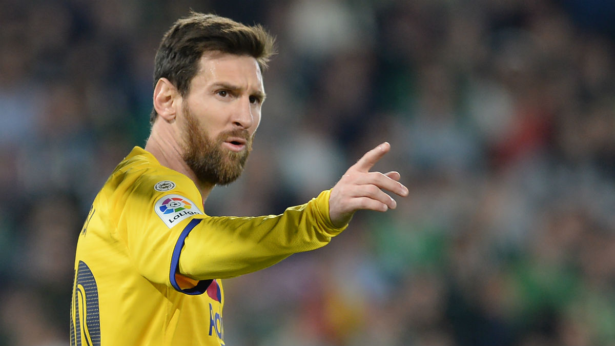 Messi, en un partido con el Barcelona. (Getty)