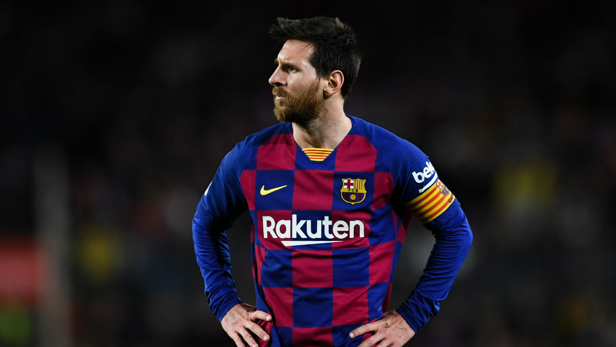 Messi, durante un partido de esta temporada. (Getty)
