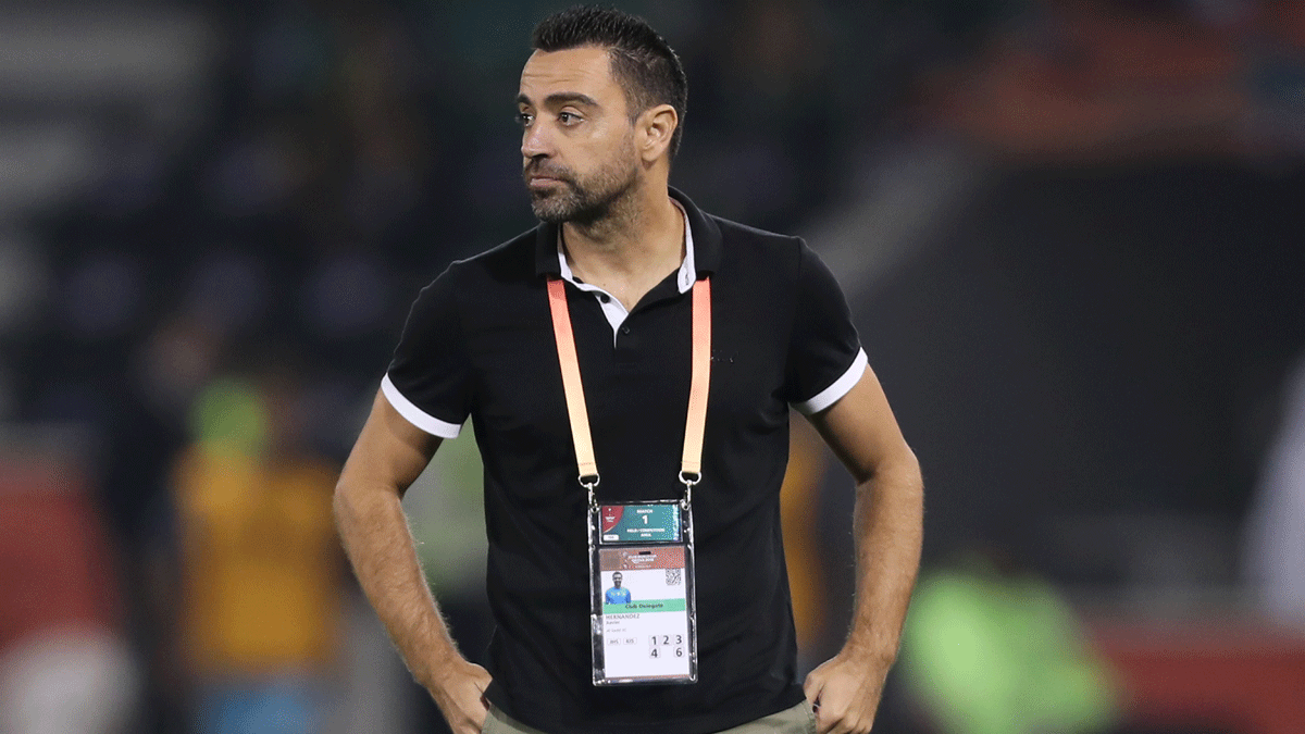 Xavi Hernández, durante un partido con el Al- Saad. (AFP)