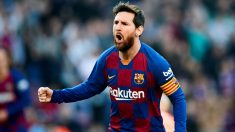 El Barça se paseó con un póker de Messi. (EFE)