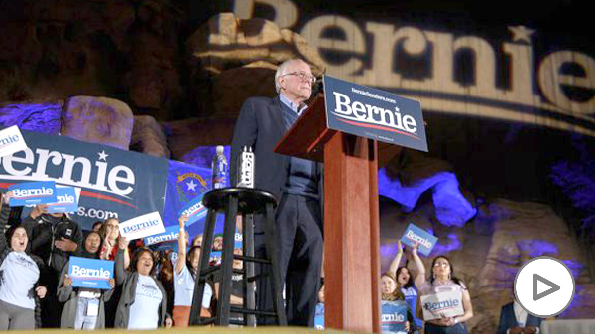 El candidato demócrata Bernie Sanders durante un mitin en Las Vegas (Ep)