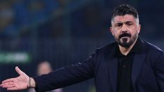 Gattuso, en un partido con el Nápoles. (AFP)