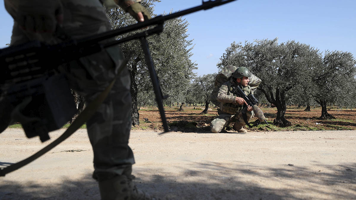 Soldados turcos en la provincia Siria de Idlib