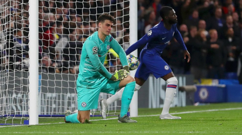 Kepa, en un partido del Chelsea. (Getty)