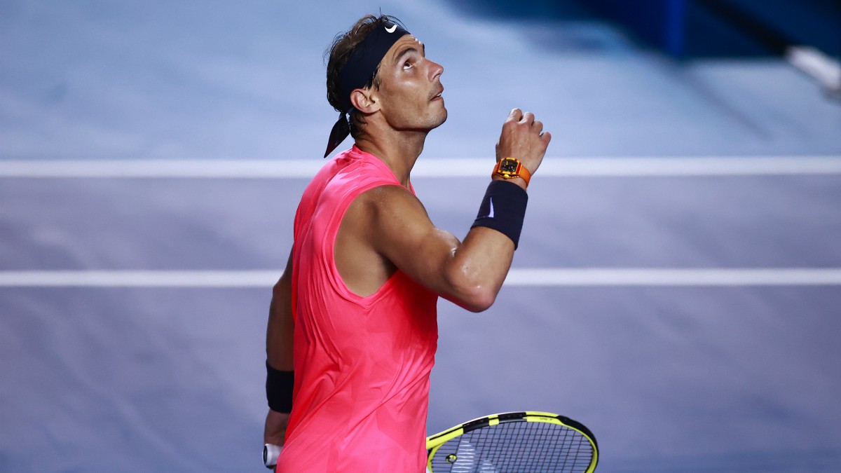 Nadal celebra en Acapulco. (Getty)