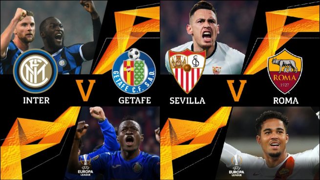 Inter-Getafe y Sevilla-Roma en los octavos de la Europa League