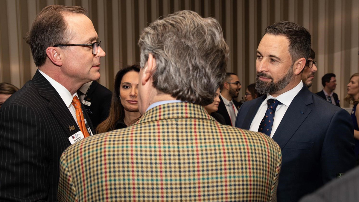 El presidente de Vox, Santiago Abascal, ha asistido en Washington al discurso de clausura del presidente de Estados Unidos, Donald Trump, en la Conferencia de Acción Política Conservadora (CPAC). Foto: EP