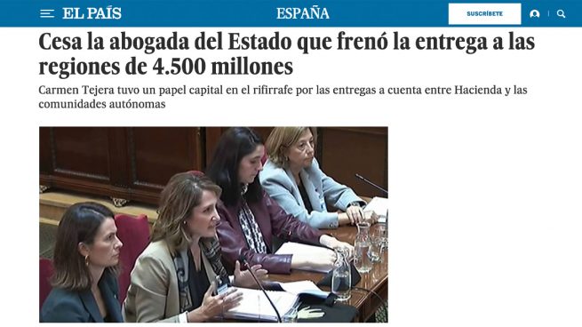 Nueva manipulación de ‘El País’: intenta ocultar como «cese» la destitución de la abogada del Estado