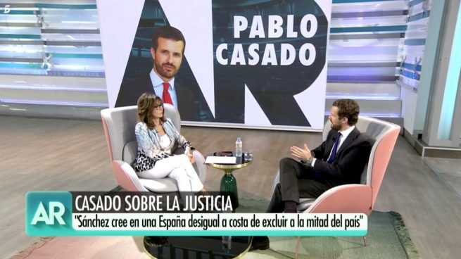 Casado denuncia en Ana Rosa la ‘mordaza’ de Iglesias a los medios: «Prefiere un sistema venezolano»