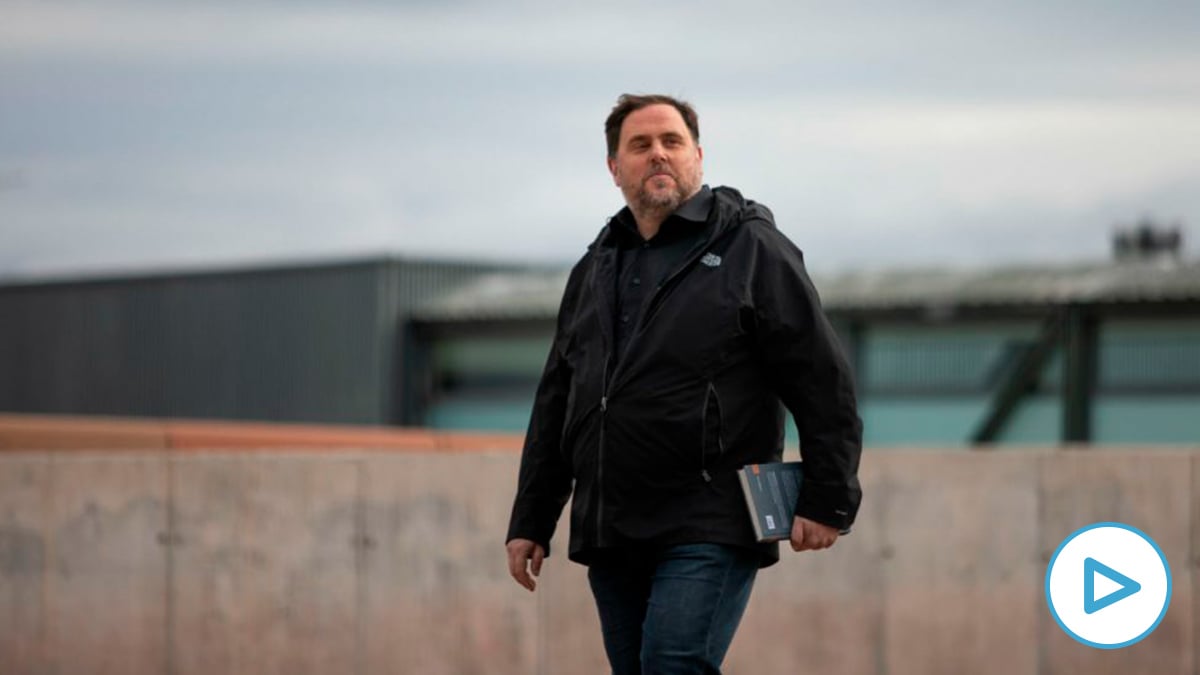 Oriol Junqueras cuando abandonó la cárcel de Lledoners. Foto: EP