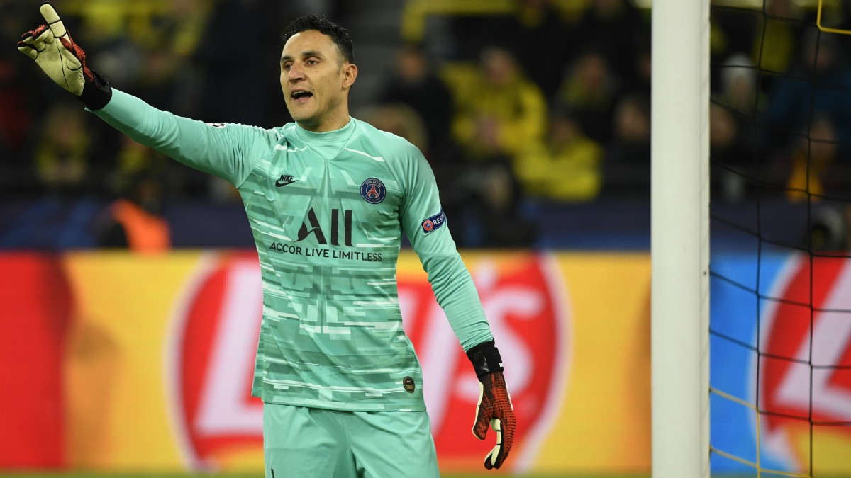 Keylor Navas durante el partido ante el Borussia Dortmund. (AFP)