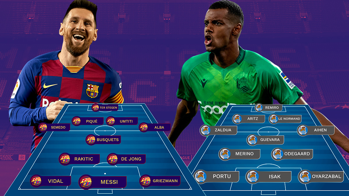 Barcelona y Real Sociedad se enfrentan en el Camp Nou.