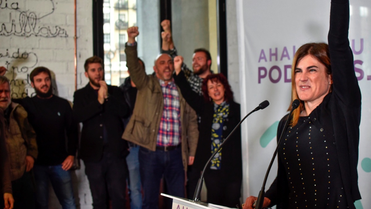 La candidata de Podemos Euskadi a lehendakari, Miren Gorrotxategi. (Foto: EFE)