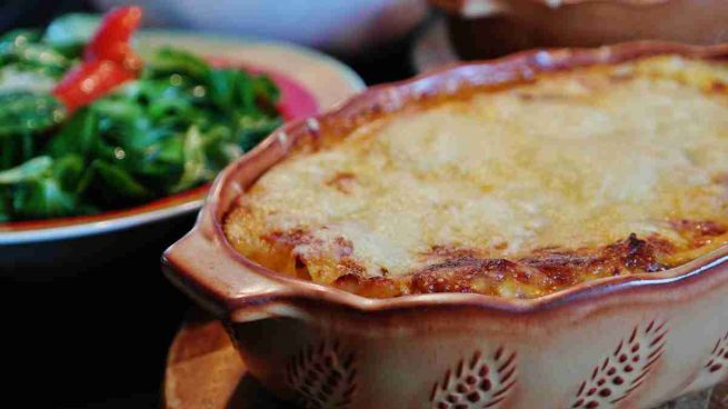 Lasaña de verduras con crema de queso