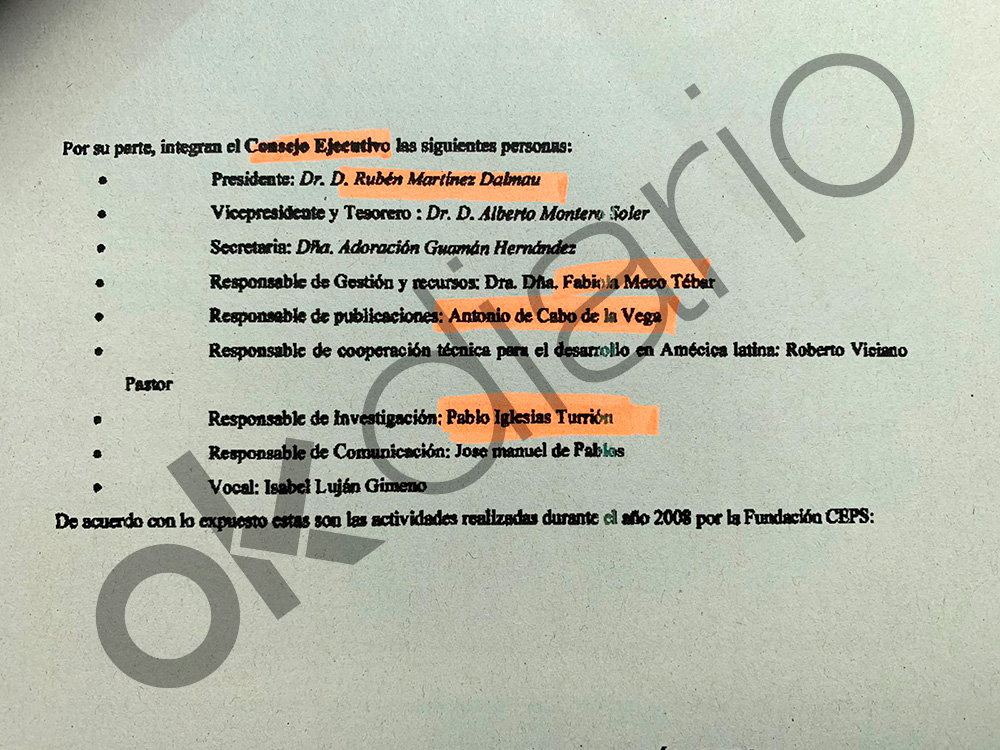 Delcy Rodríguez ordenó el pago de 1,8 millones a título personal a Pablo Iglesias y sus 8 compinches