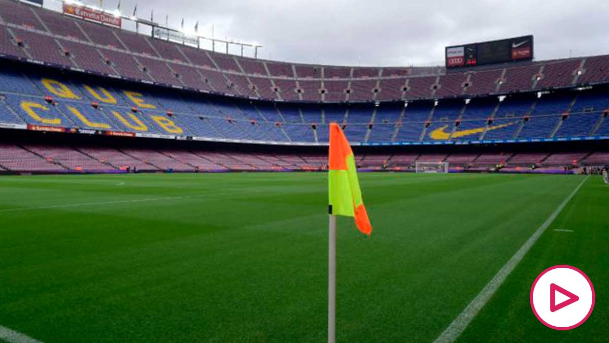 El Camp Nou vacío minutos antes de que se dispute el Barcelona-Las Palmas (AFP)