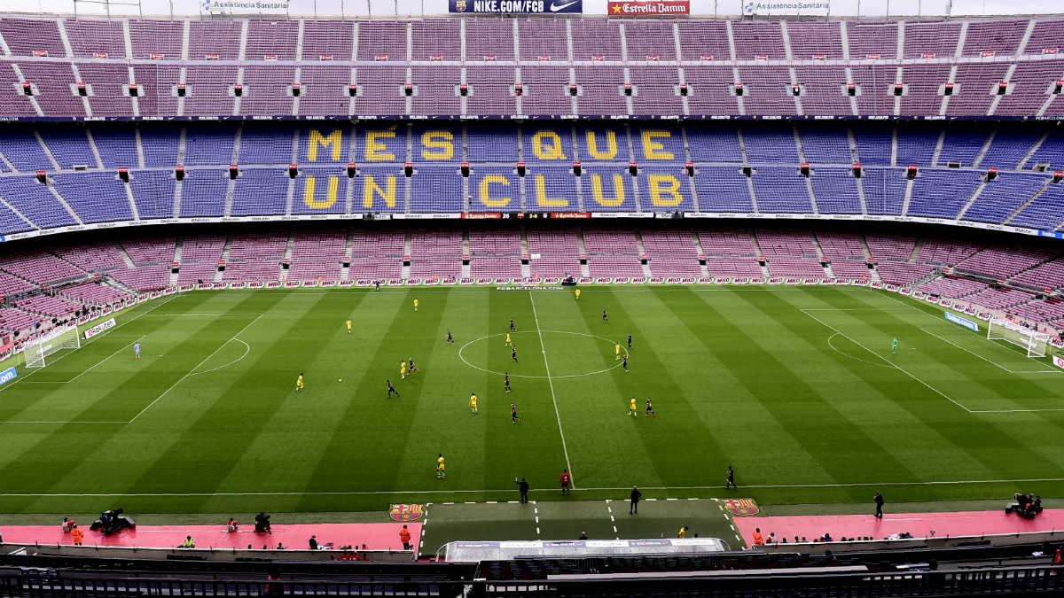 El Camp Nou, en el transcurso de un partido.