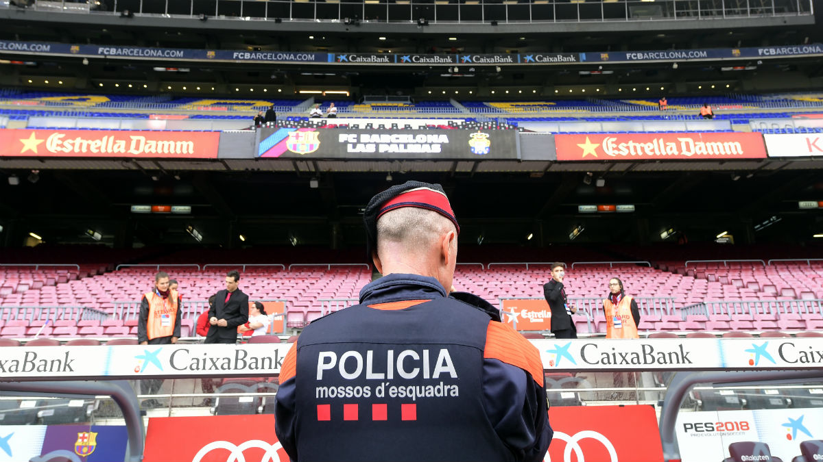 Imagen del Camp Nou vacío. (AFP)