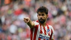 Diego Costa durante un partido con el Atlético de Madrid.