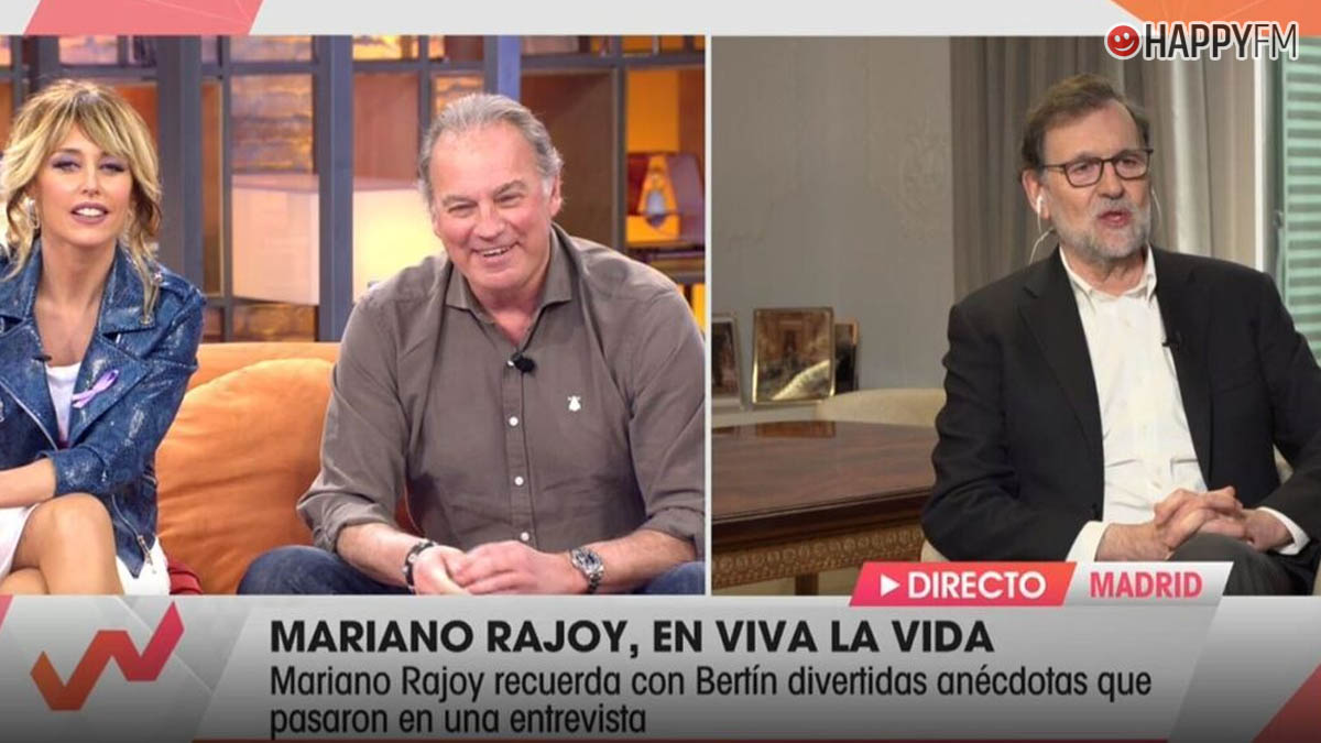 Emma García, Bertín Osborne y Mariano Rajoy en ‘Viva la vida’
