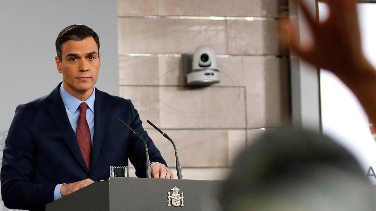 Pedro Sánchez, en La Moncloa.