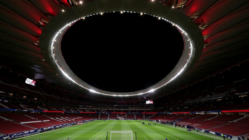 Una imagen del Wanda Metropolitano desierto. (Getty)