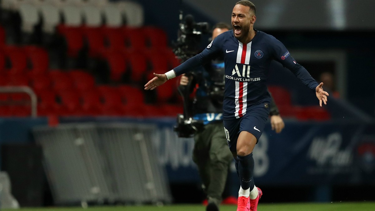 Neymar celebra el gol contra el Borussia. (Getty)