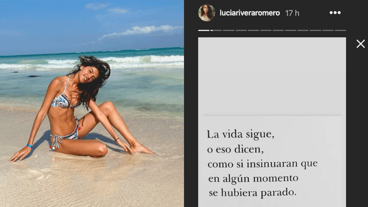Publicación compartida por la modelo en las redes sociales (Instagram de Lucía Rivera)
