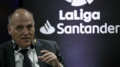 Javier Tebas, durante un acto de la Liga (Getty).
